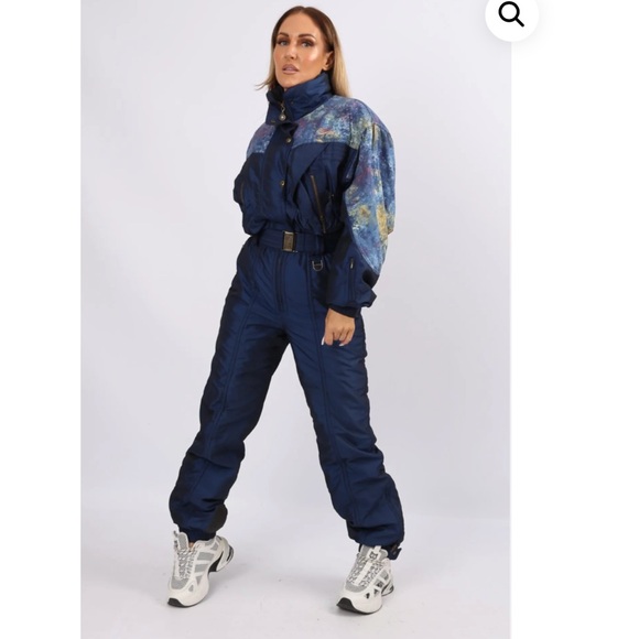 Descente Vintage 90’s Printed Ski Suit Size 8 - Picture 4 of 15